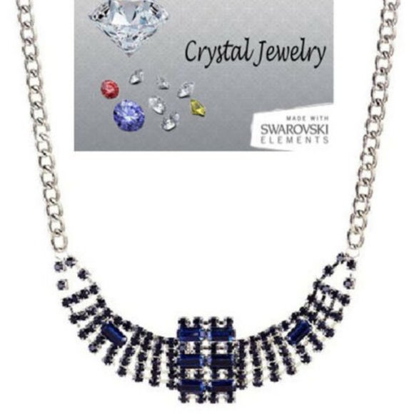 Crystal Necklace Blue or Red NWT - Picture 2 of 4